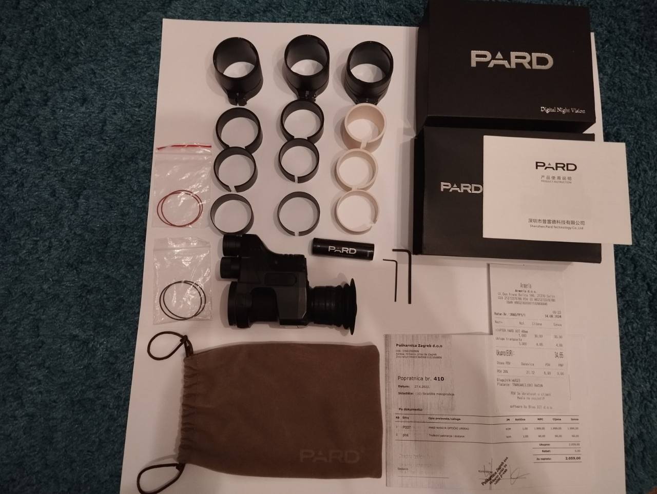 PARD NV007A 850nm sa 3 adaptera