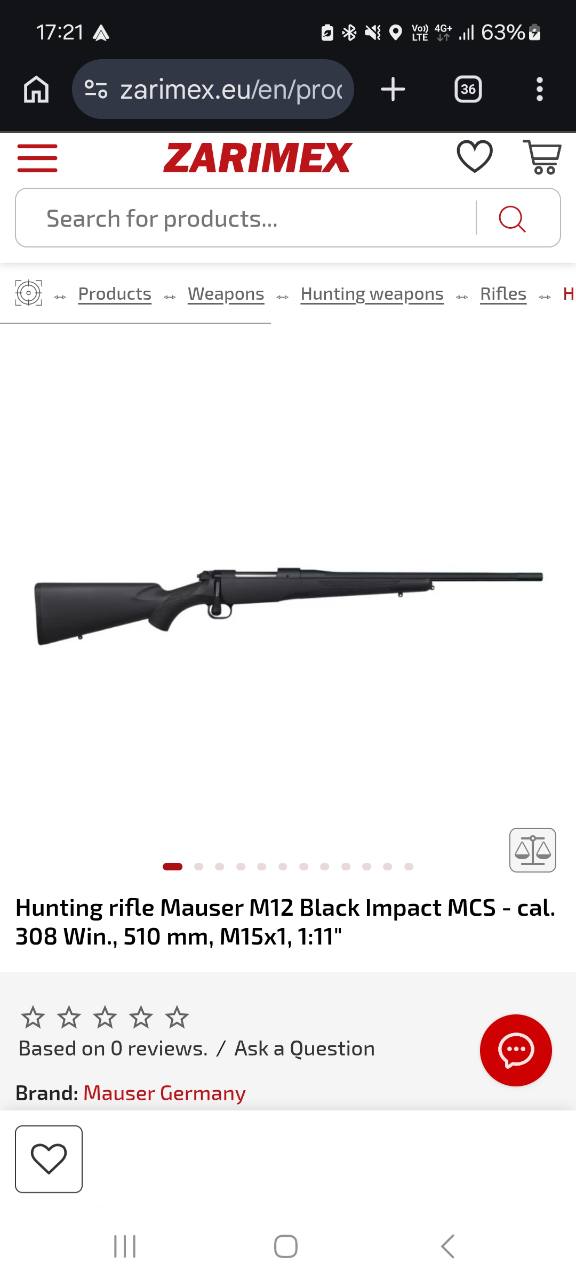 Mauser M12 Black Impact 308 win