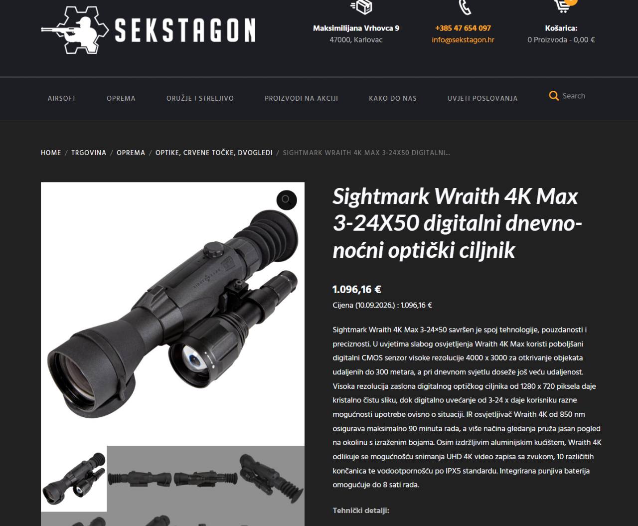 Sightmark Wraith 4K Max 3-24×50 Dnevno noćna optika sa illuminatorom